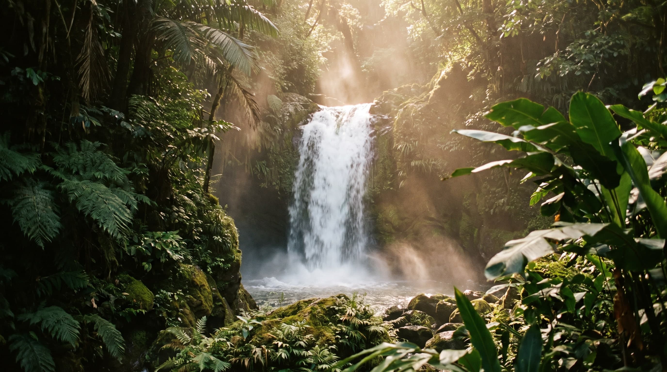 Wasserfall im tropischen Regenwald